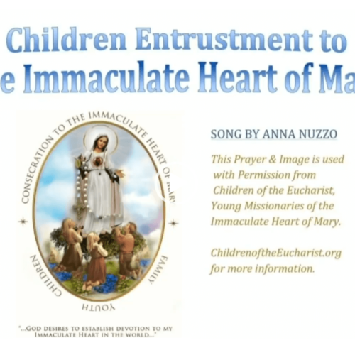Pieseň Zverenie detí Nepoškvrnenému Srdcu Panny Márie od Anny Nuzzo