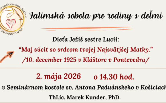 Fatimské soboty pre rodiny s deťmi